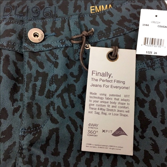 DL 1961 Emma Legging Cougar Print Size 26 NWT - Picture 4 of 7